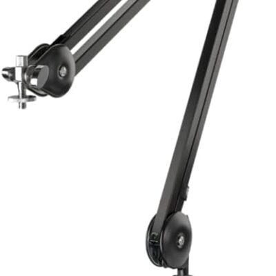 41pzejO7NL. AC SL1080 Electro-Voice RE320 Cardioid Dynamic Broadcast Microphone with 309A Suspension Shockmount, Rode PSA1 Desk-Mounted Broadcast Microphone Boom Arm and 2X XLR Cables