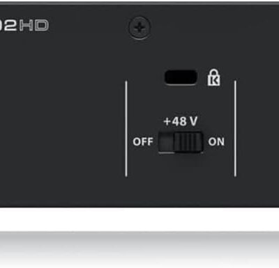 Behringer UMC202HD Audiophile 2×2, 24-Bit/192 kHz USB Audio Interface with Midas Mic Preamplifiers | For Recording Microphones and Instruments