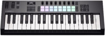 Novation Launchkey 37 MK4 — Compact 37 Key, USB, MIDI Keyboard Controller with DAW Integration. Chord Mode, Scale Mode, 8 Drum Pads, and Arpeggiator — Includes Software Bundle for Music Production