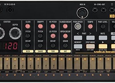 Korg Volca Beats Analogue Drum Machine Bundle with Volca Mix and Austin Bazaar Polishing Cloth