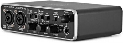 Behringer UMC202HD Audiophile 2×2, 24-Bit/192 kHz USB Audio Interface with Midas Mic Preamplifiers | For Recording Microphones and Instruments