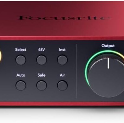 Focusrite Scarlett 2i2 Studio 4th Gen USB Audio Interface Bundle for the Songwriter with Condenser Microphone and Headphones for Recording, Streaming, and Podcasting
