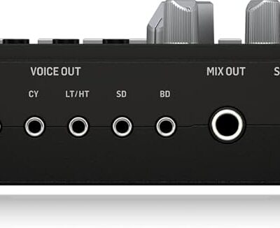 Behringer Rhythm Designer RD-6-BK Analog Black Drum Machine With 8 Drum Sounds, 64-Step Sequencer and Distortion Effects