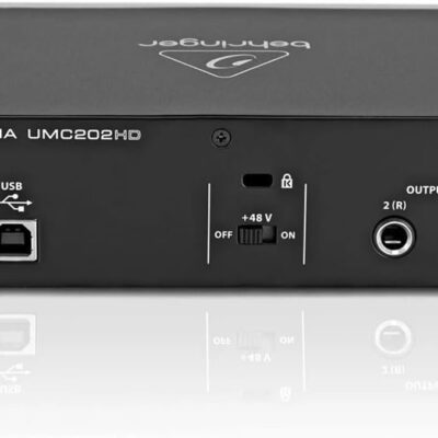 Behringer UMC202HD Audiophile 2×2, 24-Bit/192 kHz USB Audio Interface with Midas Mic Preamplifiers | For Recording Microphones and Instruments