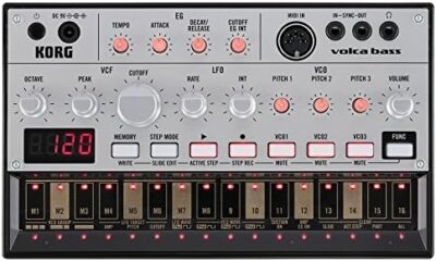 Korg Volca Bass Analogue Bass Machine Bundle with Volca Mix and Austin Bazaar Polishing Cloth