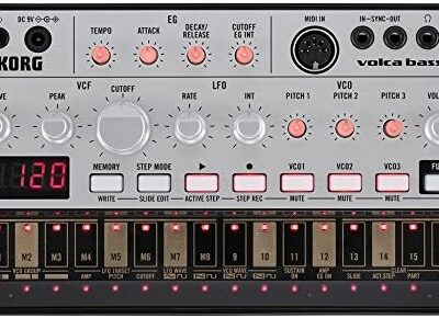 Korg Volca Bass Analogue Bass Machine Bundle with Volca Mix and Austin Bazaar Polishing Cloth