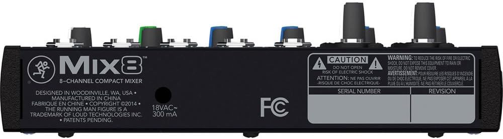 Mackie Mix Series Mix8 8-Channel Mixer, Black