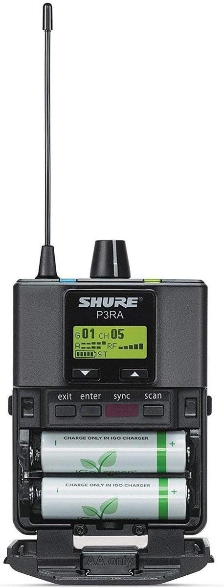 Shure PSM 300 Twin Pack Pro Wireless in-Ear Monitor Kit, Includes P3T Transmitter, 2X P3RA Receiver and SE215-CL Earphones, G20: 488-512MHz, Black