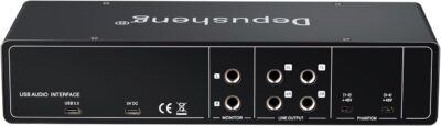 51PSfux7YL. AC SL1500 Depusheng USB Audio Interface with ASIO Drivers, 24Bit 192Khz, Phantom Power +48v, Low Latency for Home Studio Recording, PC/MAC Compatible (4 CHANNEL)
