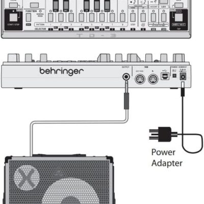 51PhERtFJbL. AC 1781217511 6853 Behringer TD-3-AM Analog Bass Line Synthesizer with VCO, VCF, 16-Step Sequencer, Distortion Effects and 16-Voice Poly Chain