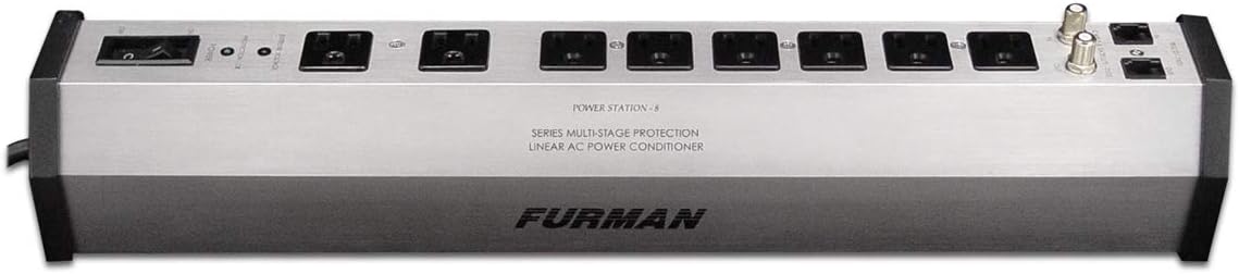 Furman PST8 SMP EVS LiFT 15-Amp Aluminum Chassis 8-Outlet Cable and Telco Protection Advanced Level Power Conditioning