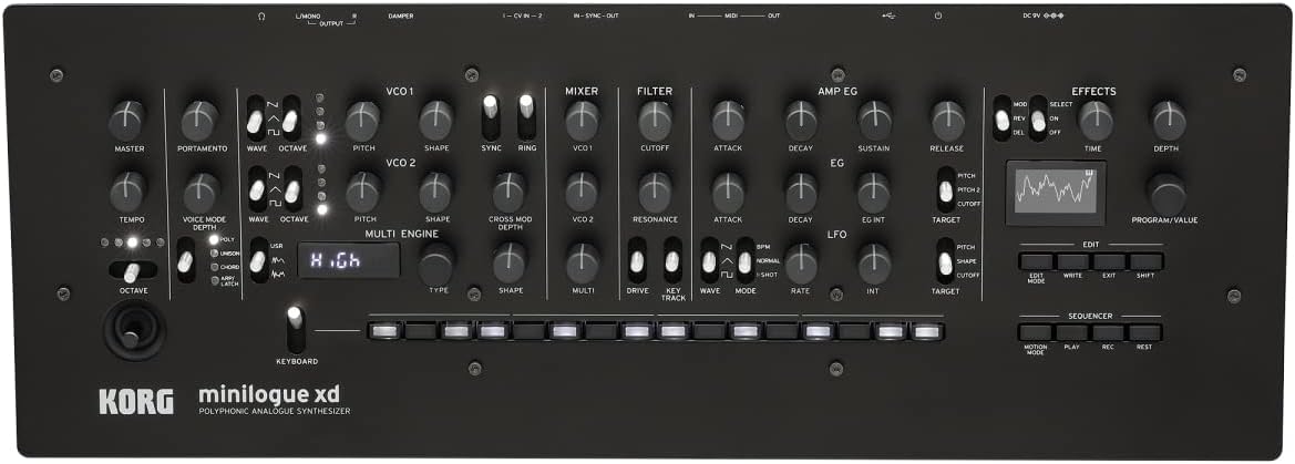 Korg Minilogue XD Module Polyphonic Analog Synthesizer Bundle with MIDI Cable, Headphones and Austin Bazaar Polishing Cloth