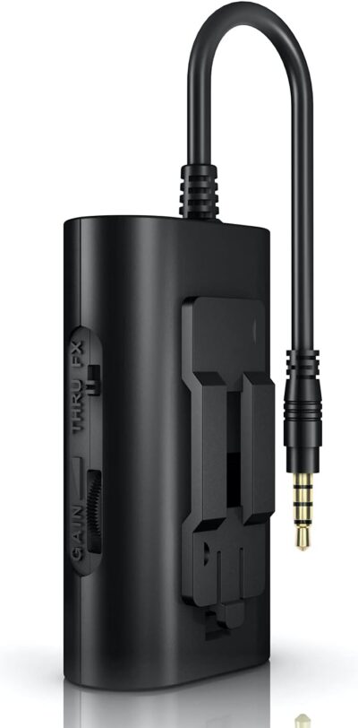 IK Multimedia iRig 2 portable guitar audio interface, lightweight audio adapter for iPhone and iPad with instrument input and headphone/amplfier outs