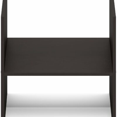 51aqS7qz3HL. AC SL1500 Furinno Cubicle Cube Insert, H-Shelf Cube Organizer, 2-Tier Shelf Accessory, Fits into Furinno Triple Thick Cubes, IKEA Kallax, for Organizers and Storage, Black Dark Oak