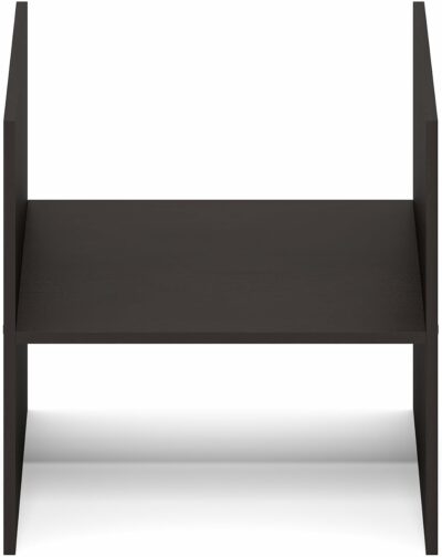 51aqS7qz3HL. AC SL1500 Furinno Cubicle Cube Insert, H-Shelf Cube Organizer, 2-Tier Shelf Accessory, Fits into Furinno Triple Thick Cubes, IKEA Kallax, for Organizers and Storage, Black Dark Oak