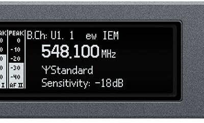 Sennheiser Pro Audio Sennheiser ew IEM G4-Twin-A1 in Ear Monitor System w/ 2 Belt Packs Range (470-516Mhz), Dual Beltpack
