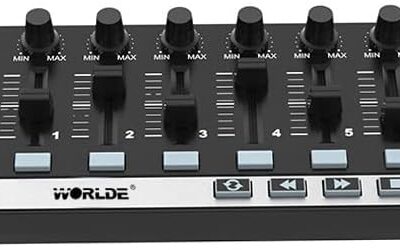 51eX6lH8HL. AC SL1000 Portable Mini USB 9 Slim-Line Control MIDI Controller Keyboard Controller