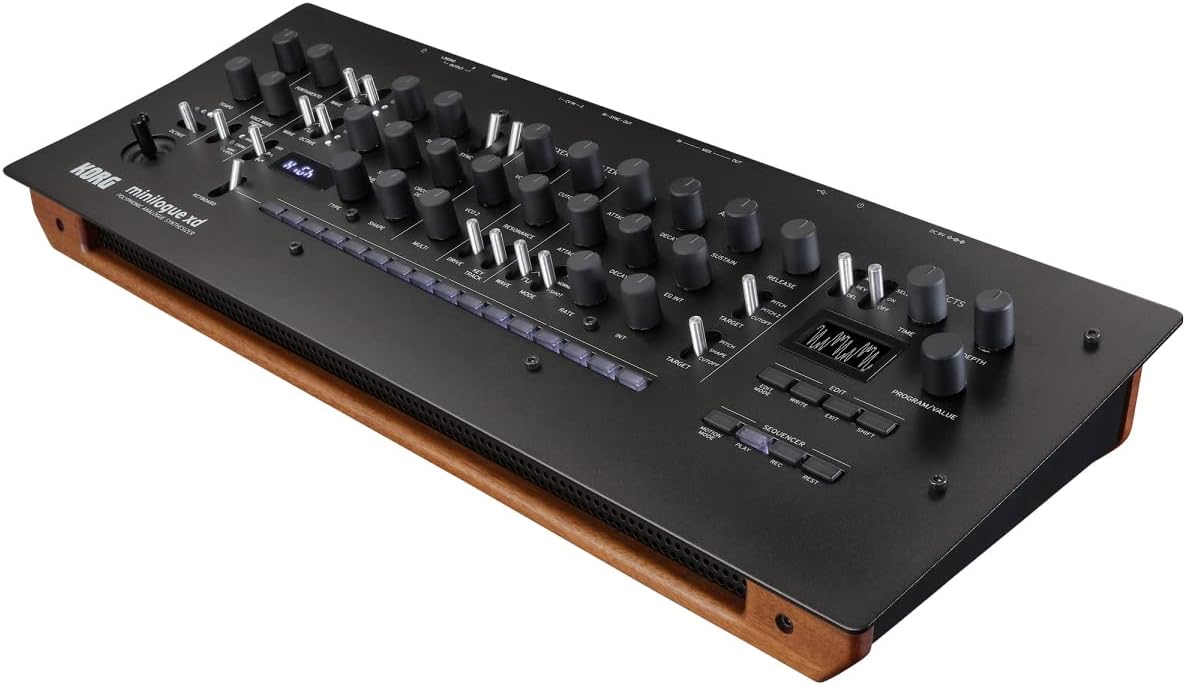 Korg Minilogue XD Module Polyphonic Analog Synthesizer Bundle with MIDI Cable, Headphones and Austin Bazaar Polishing Cloth