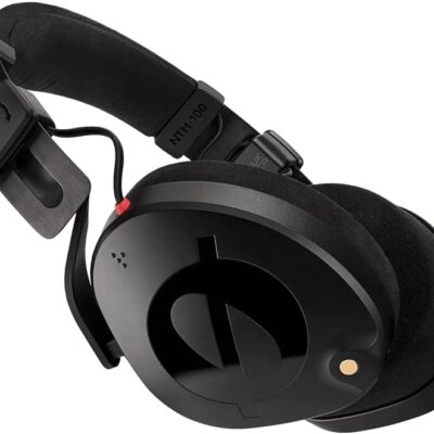 Rode PodMic Dynamic Podcasting Microphones (Pair) with 2X PSA1+ Professional Studio Boom Arms, NTH-100 Professional Closed Back Over Ear Headphones, XLR Cables and StreamEye Polishing Cloth