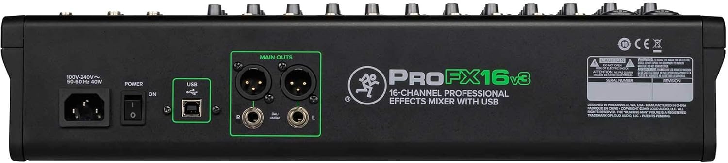 Audiosavings Bundle: Mackie ProFX16v3 16-Channel 4-Bus Professional Effects Mixer w/USB ProFX16v3 Bundle with Rockville MBP2220 22×20 Pro Mixer Bag & Thick Foam+Semi-Hard+6 Padded Dividers (2 Items)
