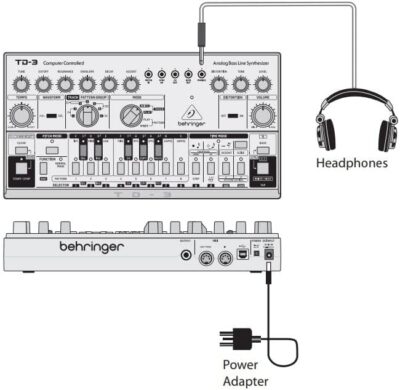 51p7Oy6KL. AC Behringer TD-3-AM Analog Bass Line Synthesizer with VCO, VCF, 16-Step Sequencer, Distortion Effects and 16-Voice Poly Chain