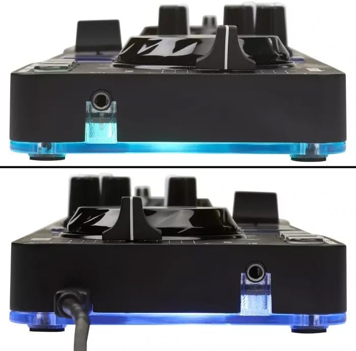 Hercules DJControl Starlight Ultra Portable Compact DJ Controller Bundle with Case, MIDI Cable, and Austin Bazaar Polishing Cloth