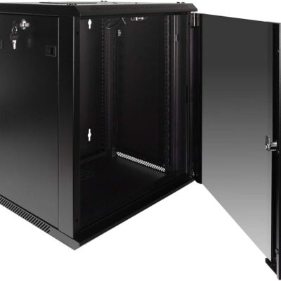 51uQbILreL. AC SL1000 NavePoint 12U Server Rack Enclosure with Glass Door, Cooling Fan, Locks, & Removable Side Panels – 12U Wall Mount Network Cabinet 19 Inch Rack 17.7 Deep (450mm)