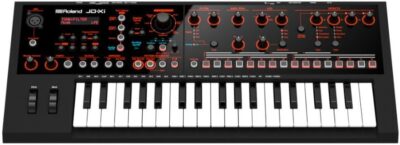 Roland JD-XI 37-Key Interactive Analog or Digital Crossover Synthesizer (Black) Bundle with XLR Cable and 2 x MIDI Cable (4 Items)