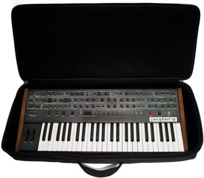 ANALOG CASES Prophet Rev2 / Trigon-6 / Prophet 6 /OB6 Case – Custom-Fitted Padded SUSTAIN Travel Case with Backpack Straps