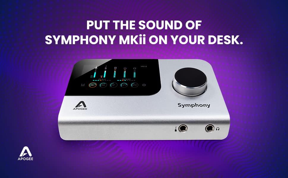 Apogee Symphony Desktop – Pro Audio Interface with Touch-Screen Display, Headphone Amp with Phantom Power for Recording, Live-Stream & Podcast, works with Mac, PC, iPhone, and iPad
