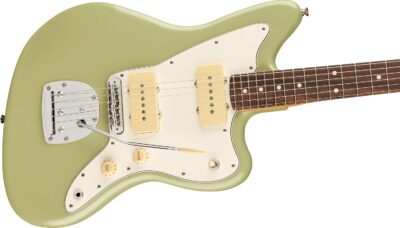 Fender Player II Jazzmaster – Birch Green Bundle with Gig Bag, Strap, Cable, 3-Pack Picks and Guitar Cleaning Kit