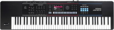 Roland JUNO-D7 Synthesizer Bundle with Adjustable Stand, Bench, Sustain Pedal, Cover, Austin Bazaar Instructional Video, and Polishing Cloth