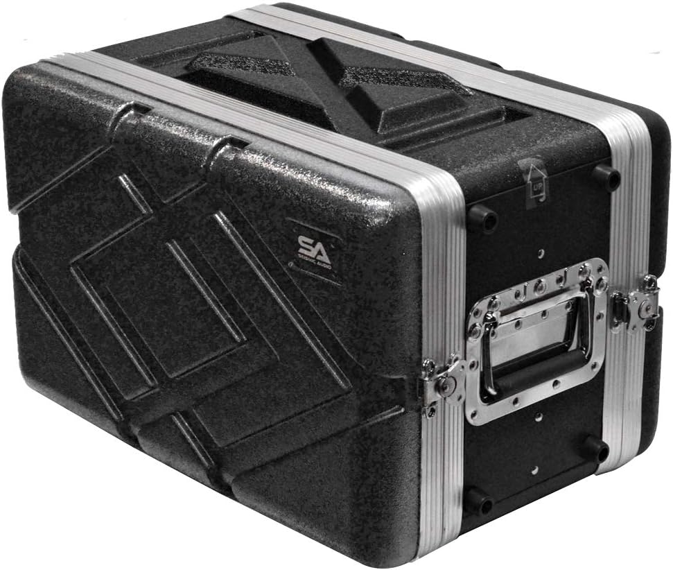 Seismic Audio – SALWR6S – Lightweight 6 Space Compact ABS Rack Case – 6U PA DJ Amp Effects Shallow Rack Case