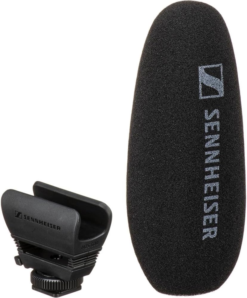 Sennheiser MKE 600 Shotgun Microphone Bundled with Universal Shockmount + Windshield for Shotgun Microphones + 20-Feet XLR Microphone Cable + Cleaning Cloth (5 Items)