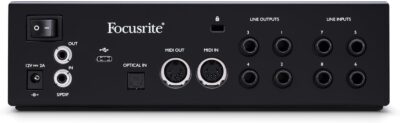 Focusrite Clarett Plus 4Pre 18-In and 8-Out Audio Interface Bundle with Headphones, 25-Feet XLR Microphone Cable (4-Pack), and TRS Cable (2-Pack) (8 Items)