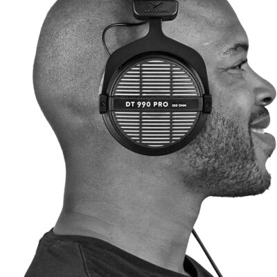 61DOlMz3WcL. AC SL1200 1781096544 6531 beyerdynamic DT 990 PRO, 250 Ohm, Open Back, Over Ear, Wired Headphones, 3m Coiled Cable, Black with Grey Velour Ear Pads
