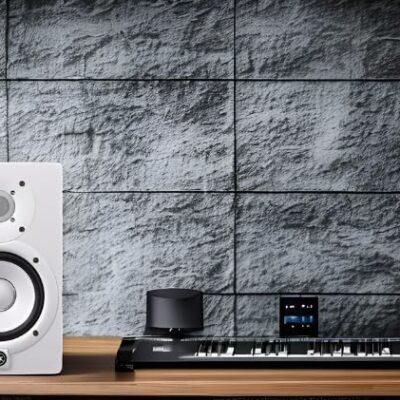 YAMAHA HS5 W 5-Inch Powered Studio Monitor (White, 2-Pack) Bundle (2 Items)