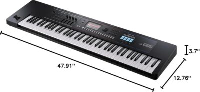 Roland JUNO-D7 Synthesizer Bundle with Adjustable Stand, Bench, Sustain Pedal, Cover, Austin Bazaar Instructional Video, and Polishing Cloth