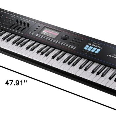 Roland JUNO-D7 Synthesizer Bundle with Adjustable Stand, Bench, Sustain Pedal, Cover, Austin Bazaar Instructional Video, and Polishing Cloth