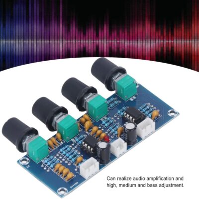 61FCf48f2VL. AC SL1000 Dual Channel Preamp Module NE5532 Chip Tone Control Board for Digital Amplifiers 12-24V DC with Bass/Mid/High Adjustment(XH-A901)