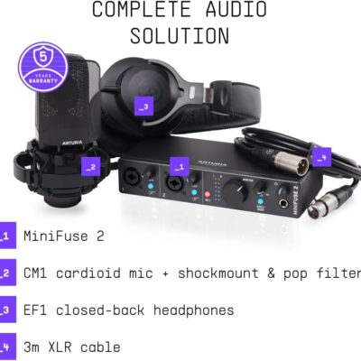 Arturia MiniFuse 2 Recording Pack – Black