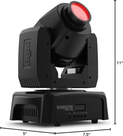 CHAUVET DJ – Intimidator Spot 110 Compact Led Moving Head | Lightweight Design For Mobile Applications | Color & Gobo Wheels For Creative Programming | Sound Activated & Master Slave Shows