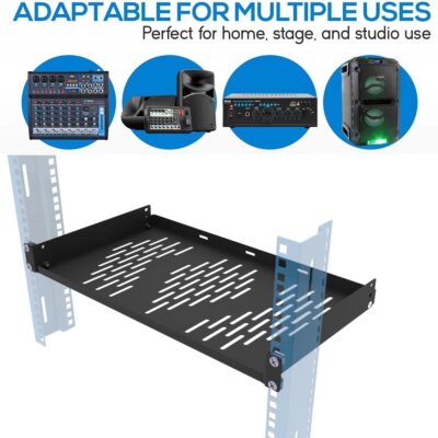 61HCysFzBmL. AC SL1200 Beiyier 1U Server Rack Shelf, Suitable for 19 Network Equipment Racks and Cabinets, Ventilated Cantilever Tray, Depth of 12 inches, Well-Ventilated (1PCS, Black)