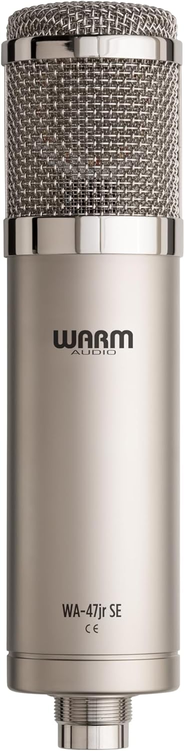 Warm Audio WA-47jr SE Large-Diaphragm Cardioid Condenser Microphone, Vintage-Inspired, Rich Analog Studio Sound for Vocals & Instruments, Nickel (XLR)