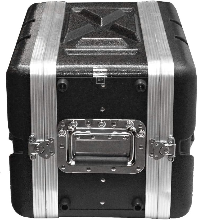Seismic Audio – SALWR6S – Lightweight 6 Space Compact ABS Rack Case – 6U PA DJ Amp Effects Shallow Rack Case