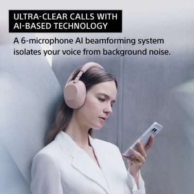 61KmDZDgMjL. AC SL1389 Sony WH-1000XM6 The Best Noise Canceling Wireless Headphones, HD NC Processor QN3, 12 Microphones, Adaptive NC Optimizer, Mastered by Engineers, Studio-Quality, 30-Hour Battery, Midnight Blue