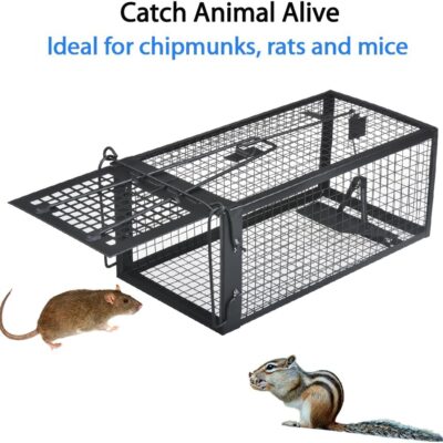 Gingbau Live Chipmunk Rat Trap Humane Vole Mouse Cage Trap