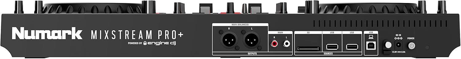 Numark Mixstream Pro+ DJ Controller with Stem Separation, 2 Decks, Wi-Fi Streaming, Mixer, 7 Touchscreen, Speakers, works with Serato and Virtual DJ