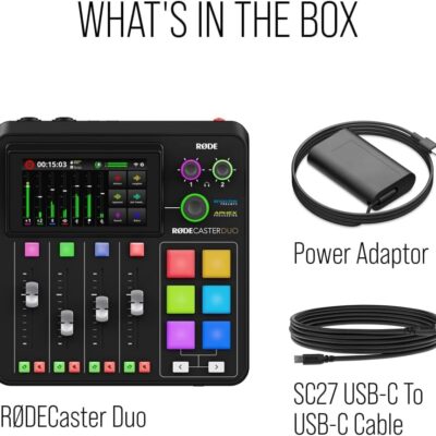 61MjPyxmORL. AC Rode RODECaster Duo Streaming Mixer (Black) with RODECaster Duo Cover and 32GB microSD Card
