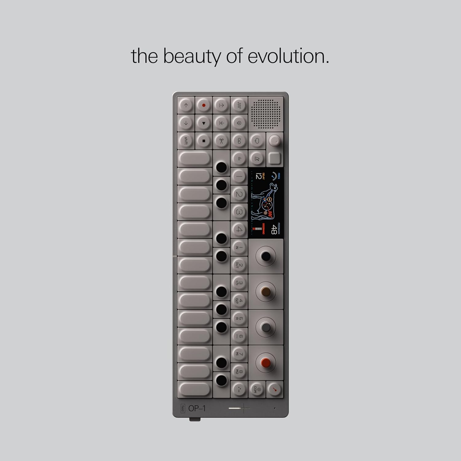 teenage engineering OP-1 field portable synthesizer, sampler and drum machine with built-in speaker, microphone, effects and vocoder